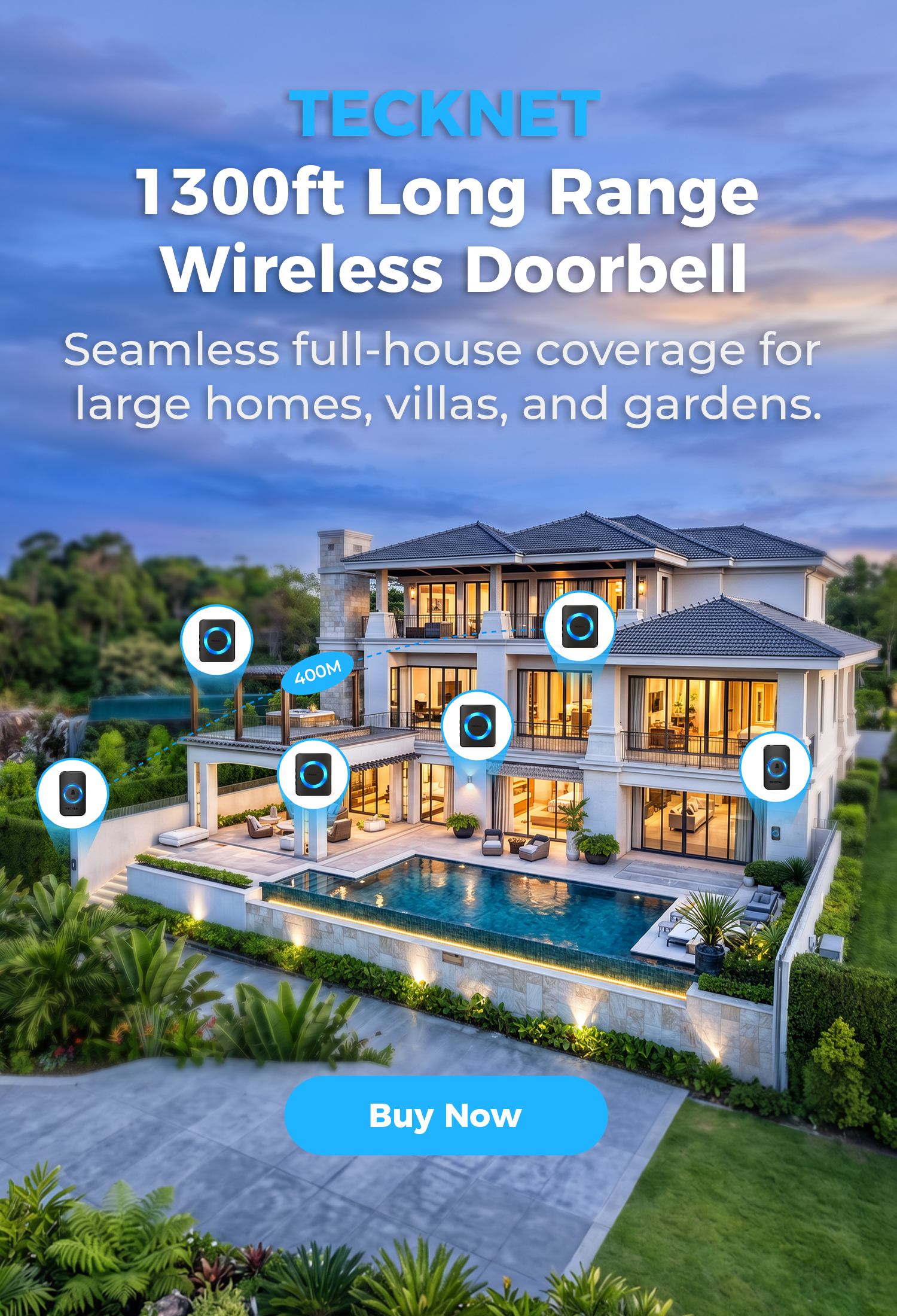 Detailed Features of TECKNET Wireless Doorbells